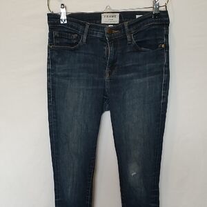 Frame Denim Women's Deep Indigo Skinny Jeans